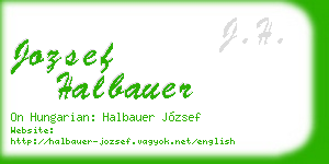 jozsef halbauer business card