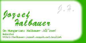 jozsef halbauer business card